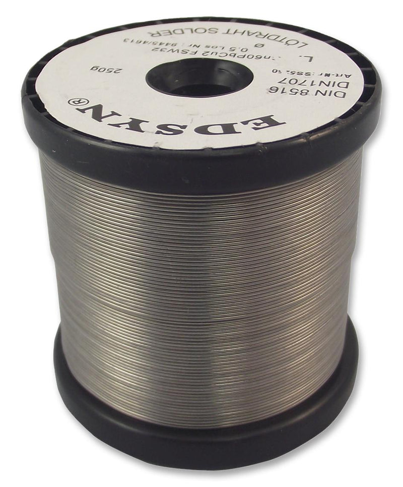 SS5250 -  Solder Wire, 60/38/2, 0.5mm Diameter, 183°C, 250g